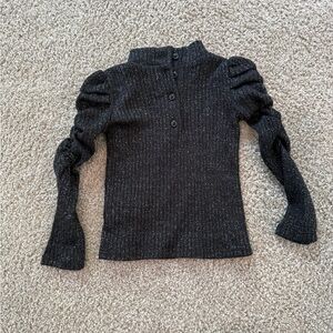 Janie and Jack Sparkly Black Knit Top